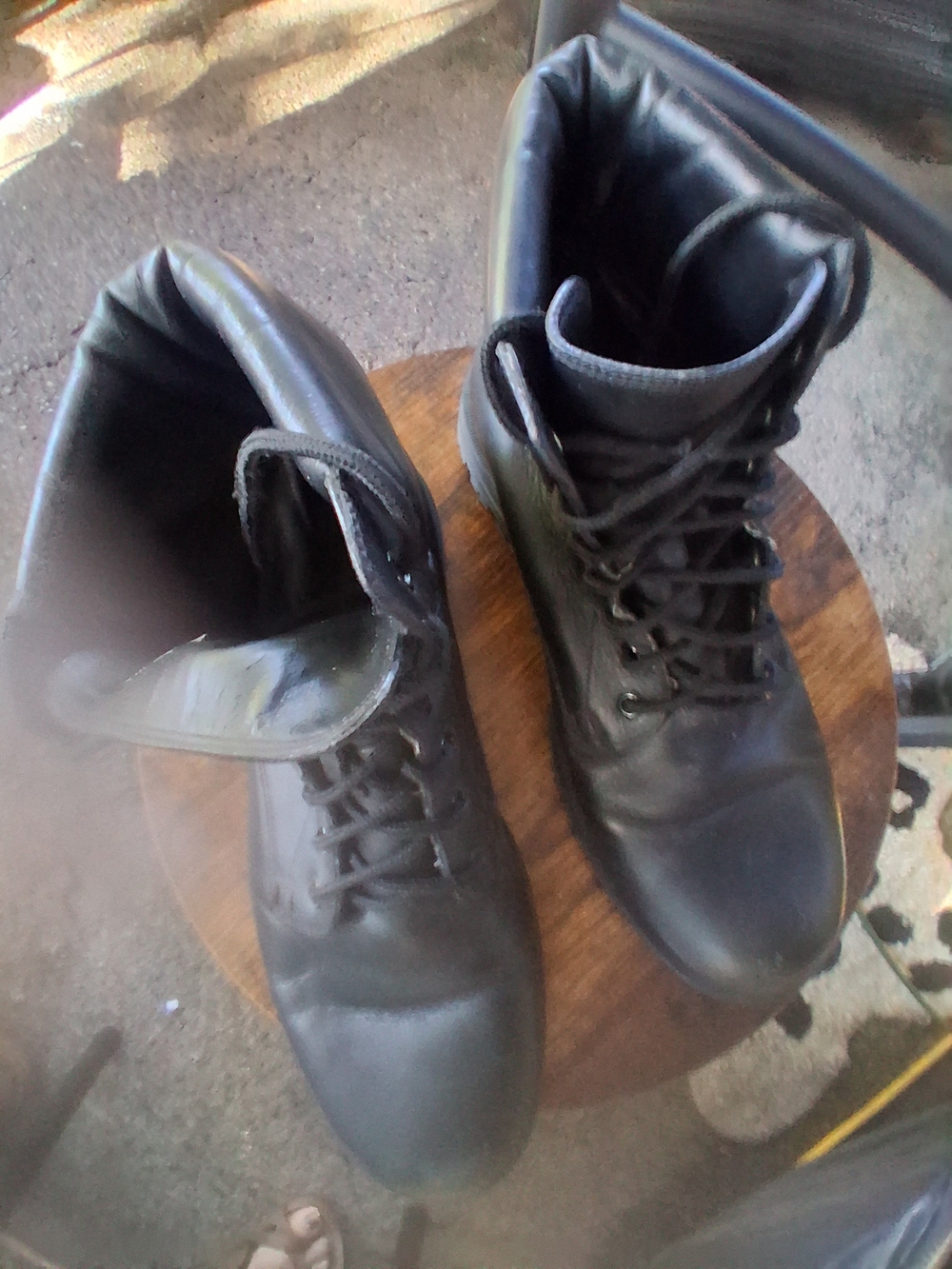 Gucci Black Leather Lace-Up Women's Boots
